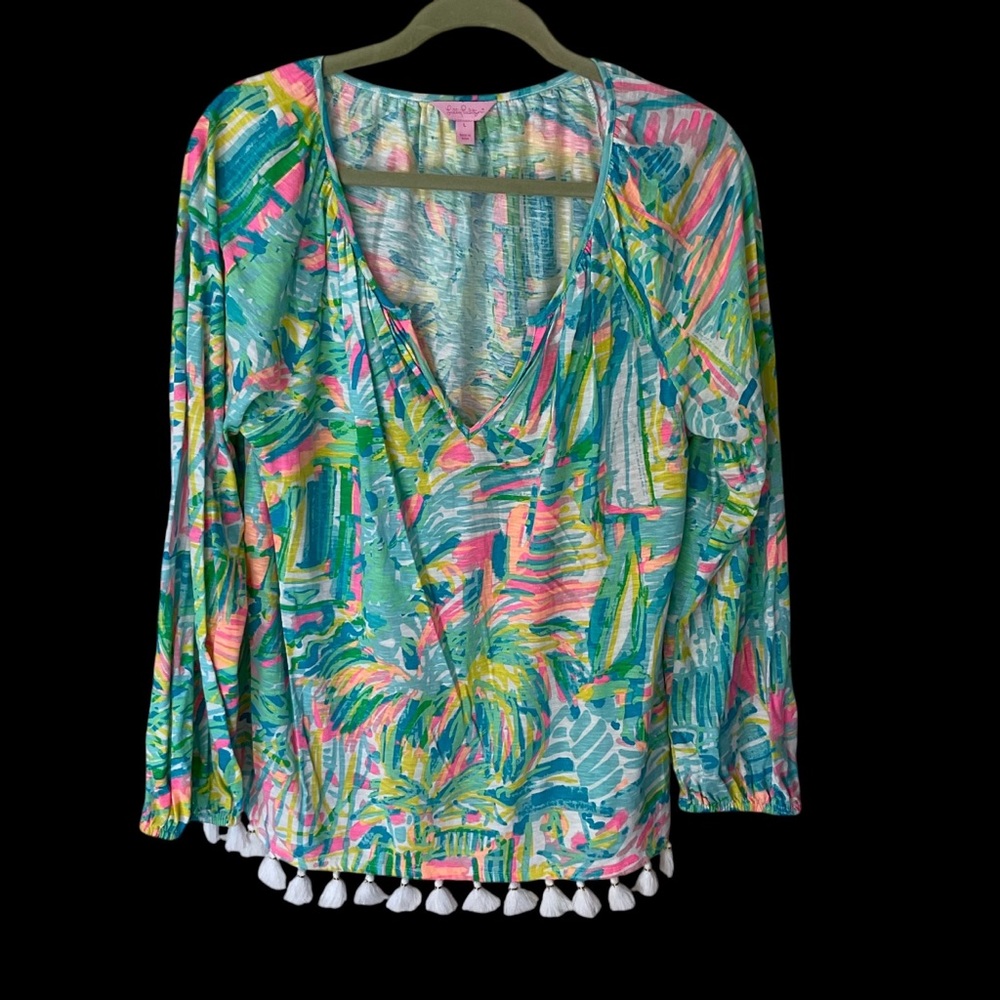 Lilly Pulitzer Multicolor V-Neck Blouse